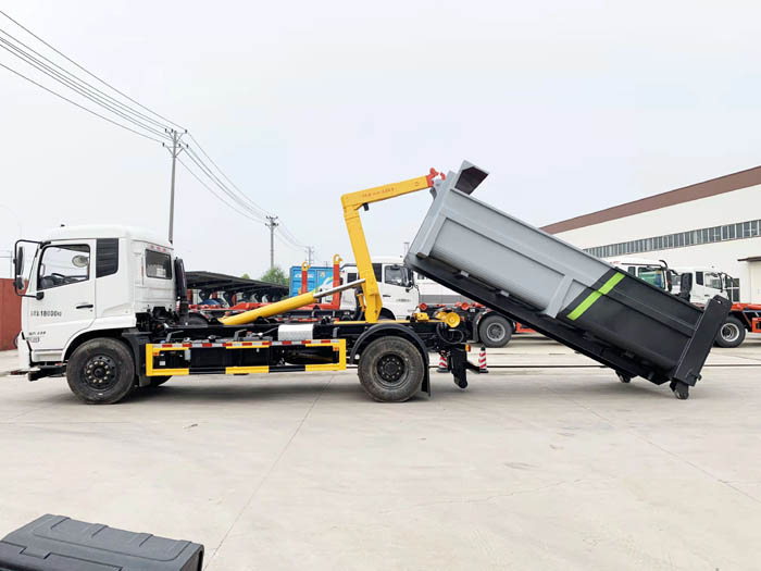 國六東風(fēng)天錦15方勾臂套臂垃圾車