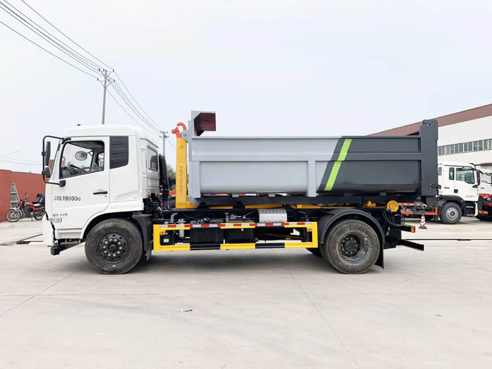 國六東風(fēng)天錦15方勾臂套臂垃圾車