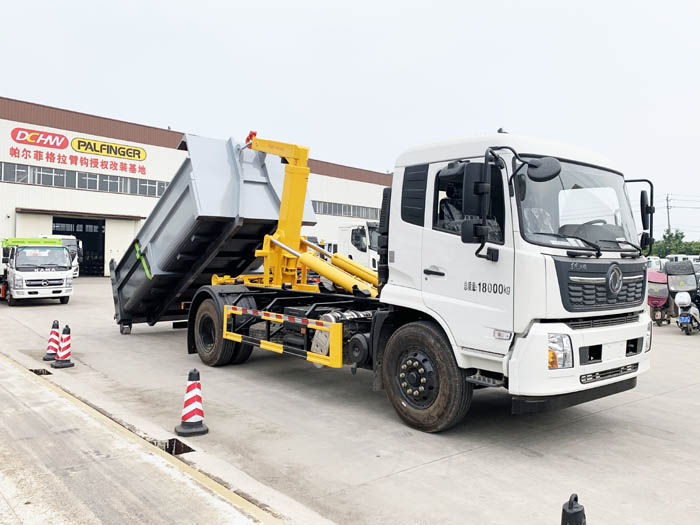 國六東風(fēng)天錦15方勾臂套臂垃圾車